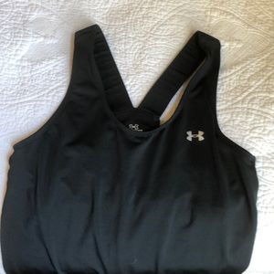 Under Armour black tank built in bra medium